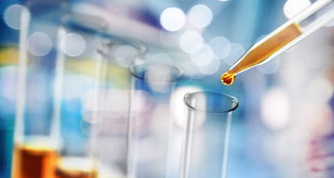 Specialty Chemicals test tubes and pipette